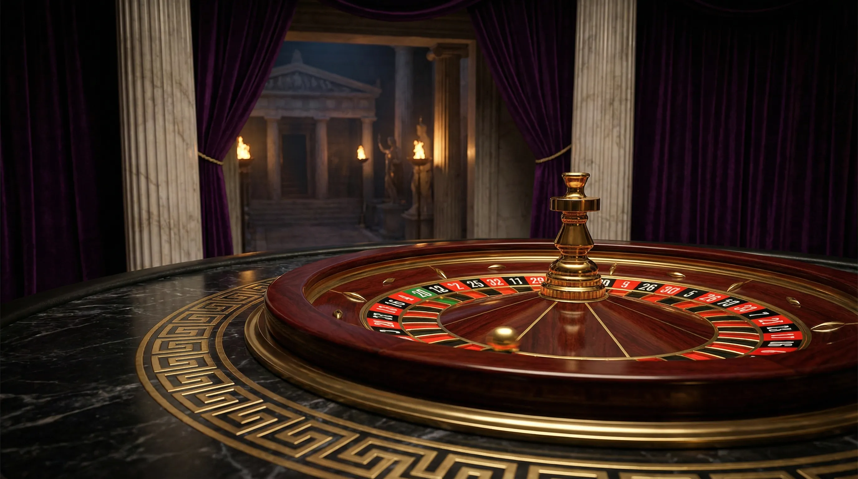 Roleta europeia com números vermelhos e pretos